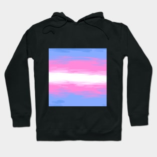 Painted Transgender Pride Flag Hoodie